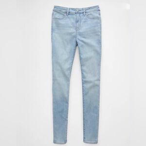 American Eagle Next Level High Waisted Jegging Moonstone Light Wash Size 2 Y2K